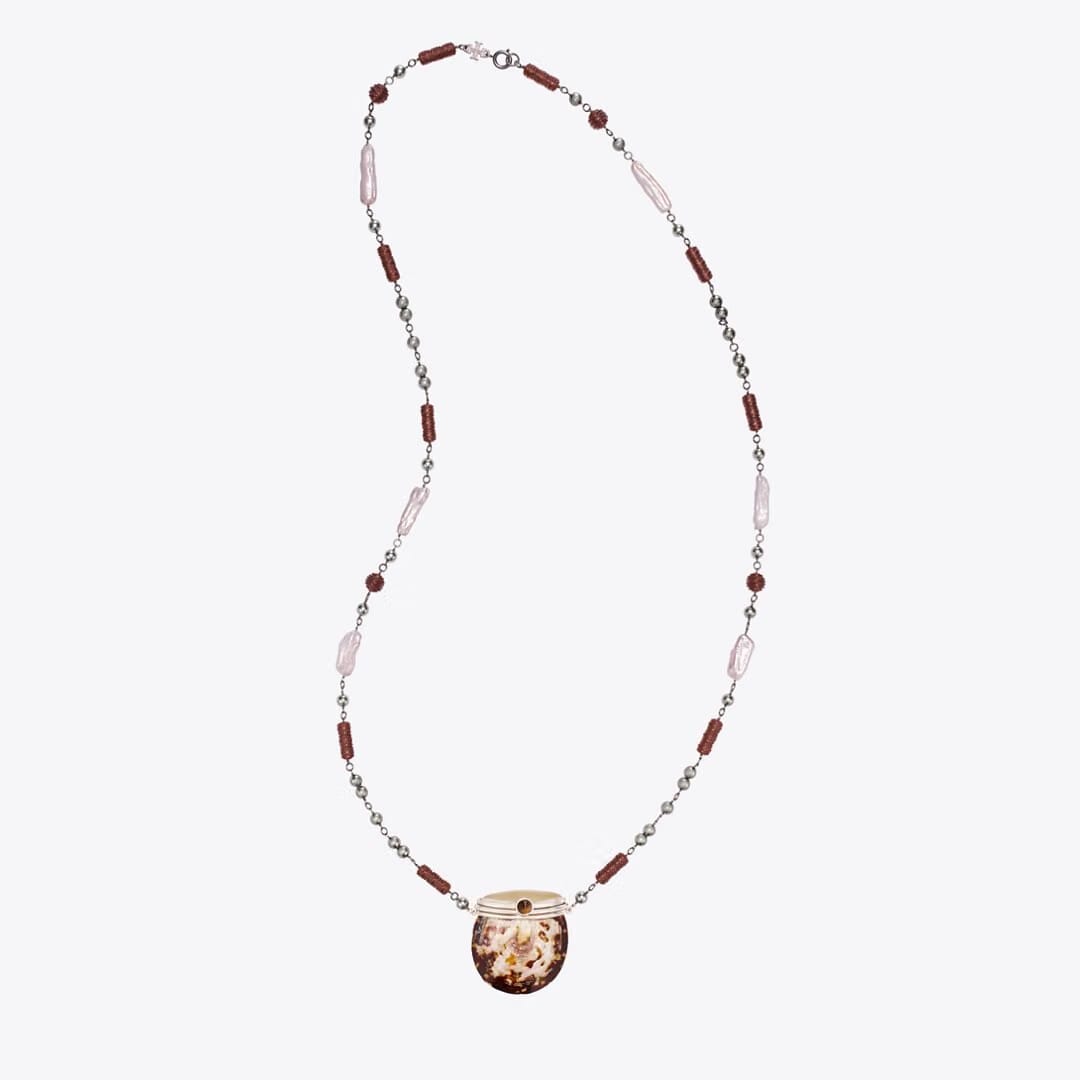 Tory Burch Runway Shell Necklace Tory Silver