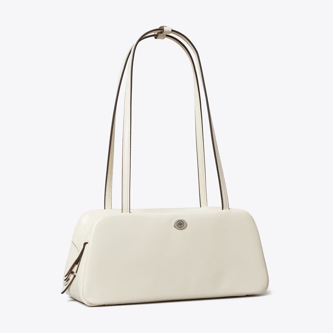 Tory Burch Robinson Satchel Light Cream