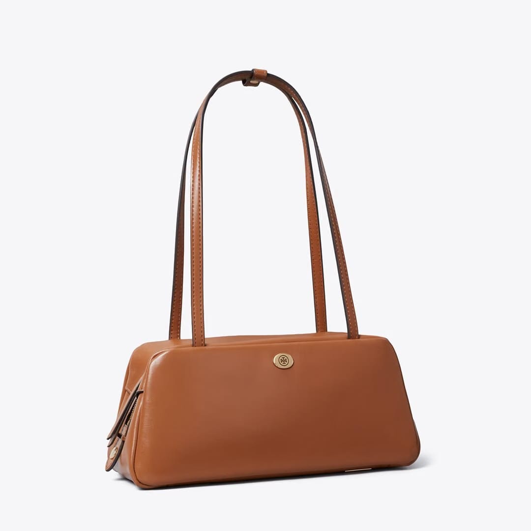 Tory Burch Robinson Satchel Aged Tan