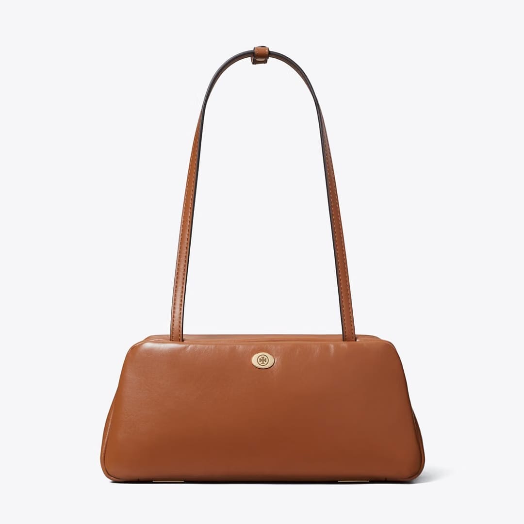 Tory Burch Robinson Satchel Aged Tan