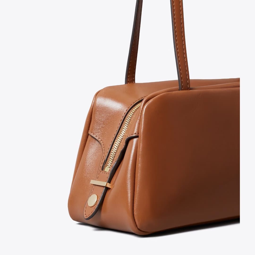 Tory Burch Robinson Satchel Aged Tan