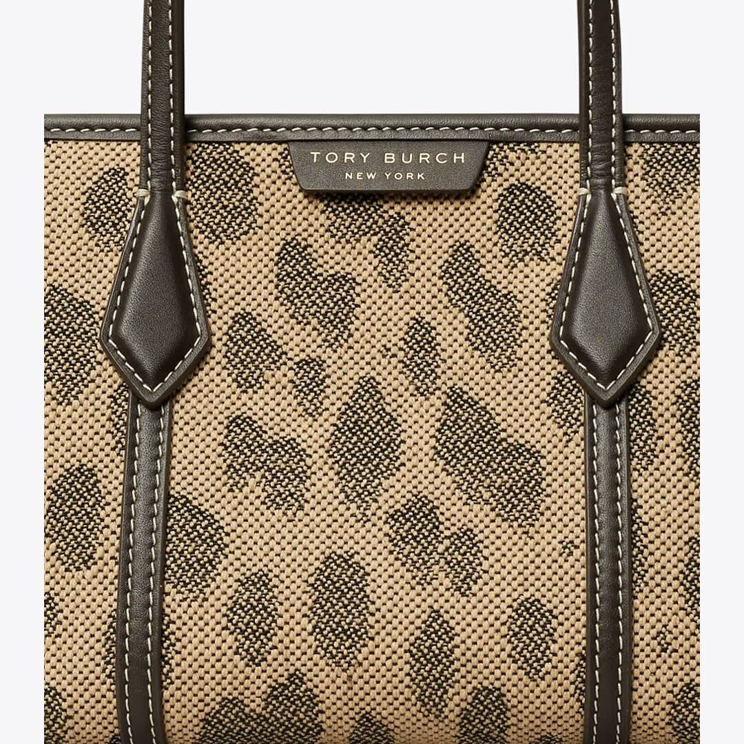 Tory Burch Mini Perry Canvas Tote Cheetah