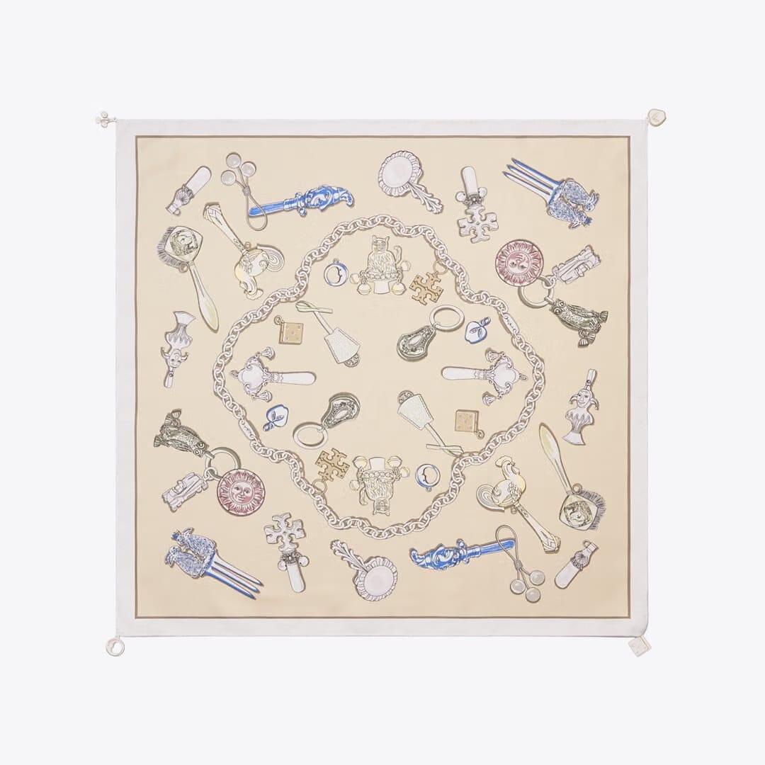 Tory Burch Rattles Neckerchief Rattles Neutral