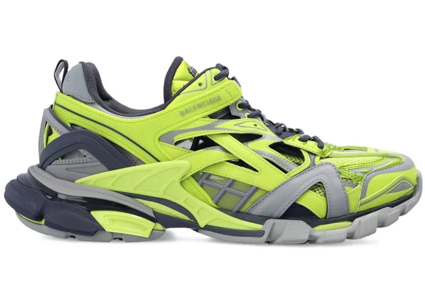 Balenciaga Track 2 Acid Green Grey Dark Grey Womens