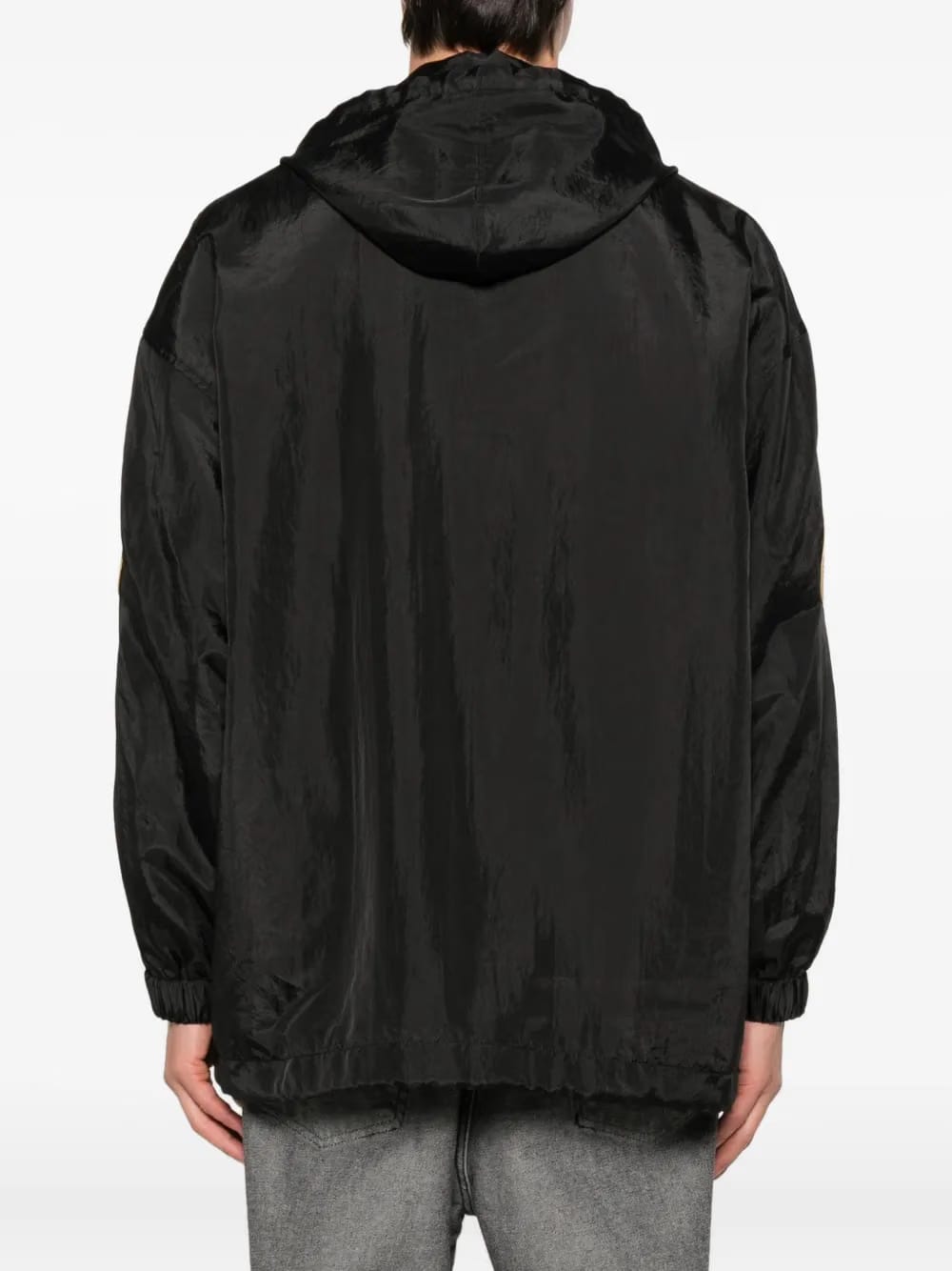 hooded logo-embroidered jacket