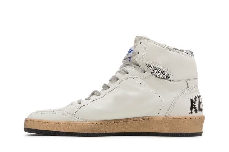 Golden Goose Wmns Sky Star 'White Silver Glitter'