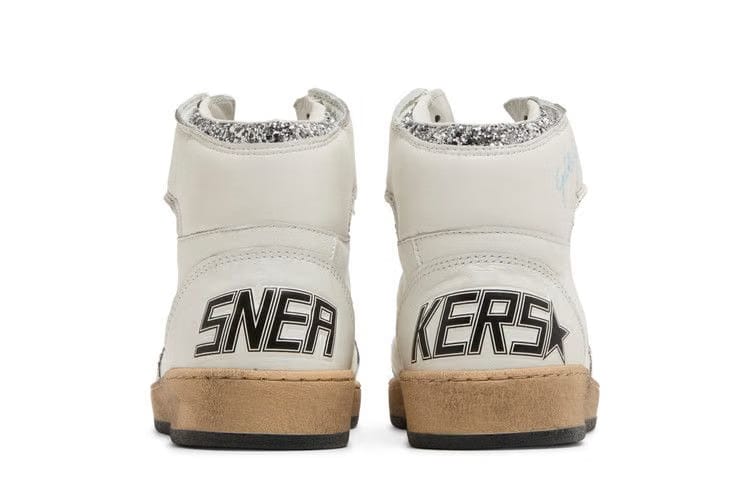Golden Goose Wmns Sky Star 'White Silver Glitter'