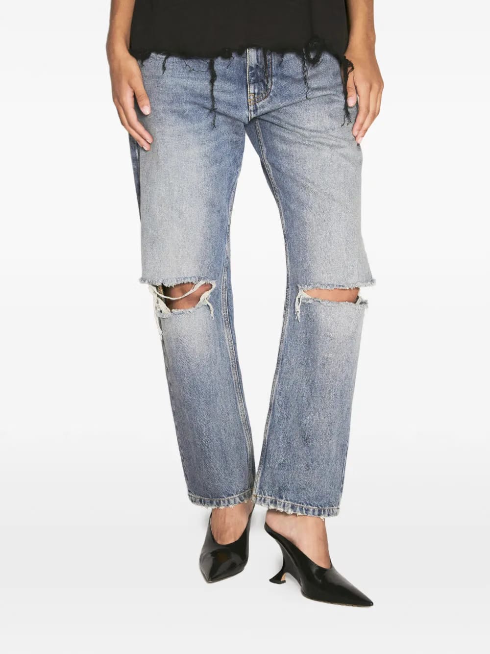 Ripped detailing jeans