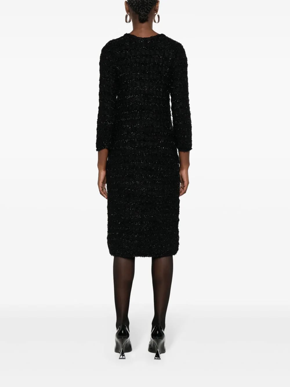 tweed button-up dress