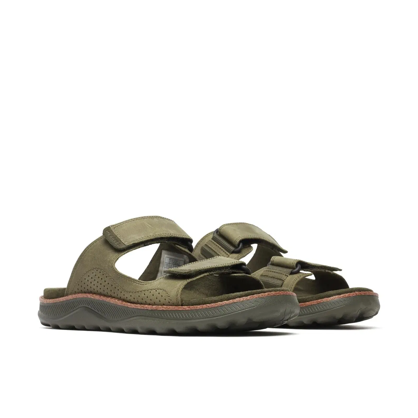 Merrell Men's Cove Leather Slide Dark Moss