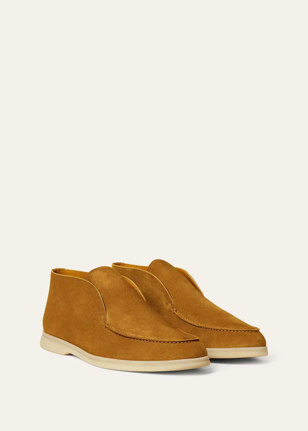LoroPiana Open Walk Ankle Boot Dark Saffron