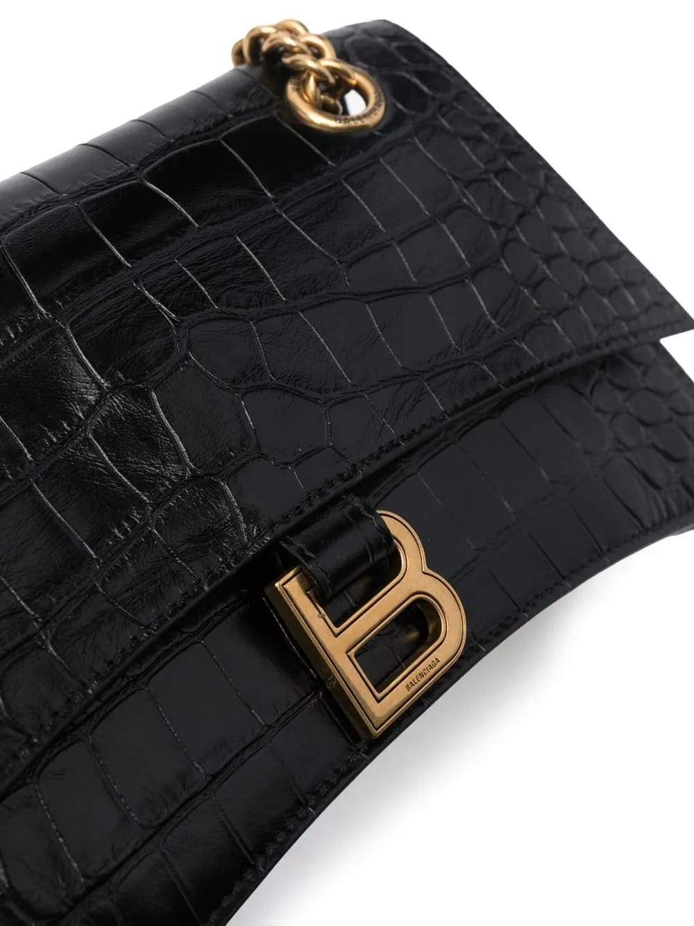 small Crush crocodile-embossed shoulder bag
