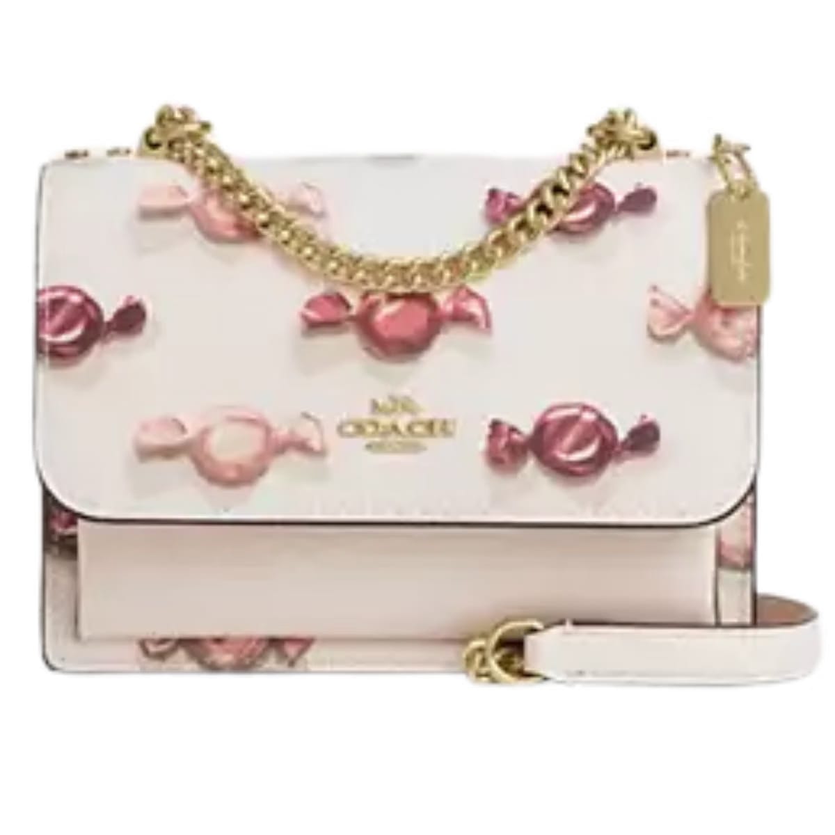 Coach Mini Klare Crossbody Bag With Candy Print pebbled leather/Gold/Chalk/Chalk