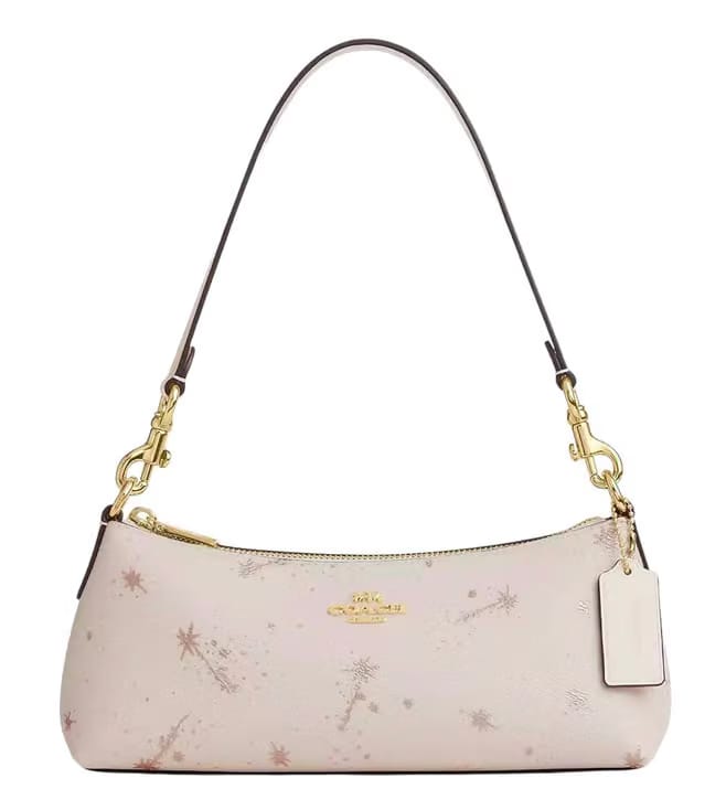 Coach White Charlotte Medium Shoulder Bag