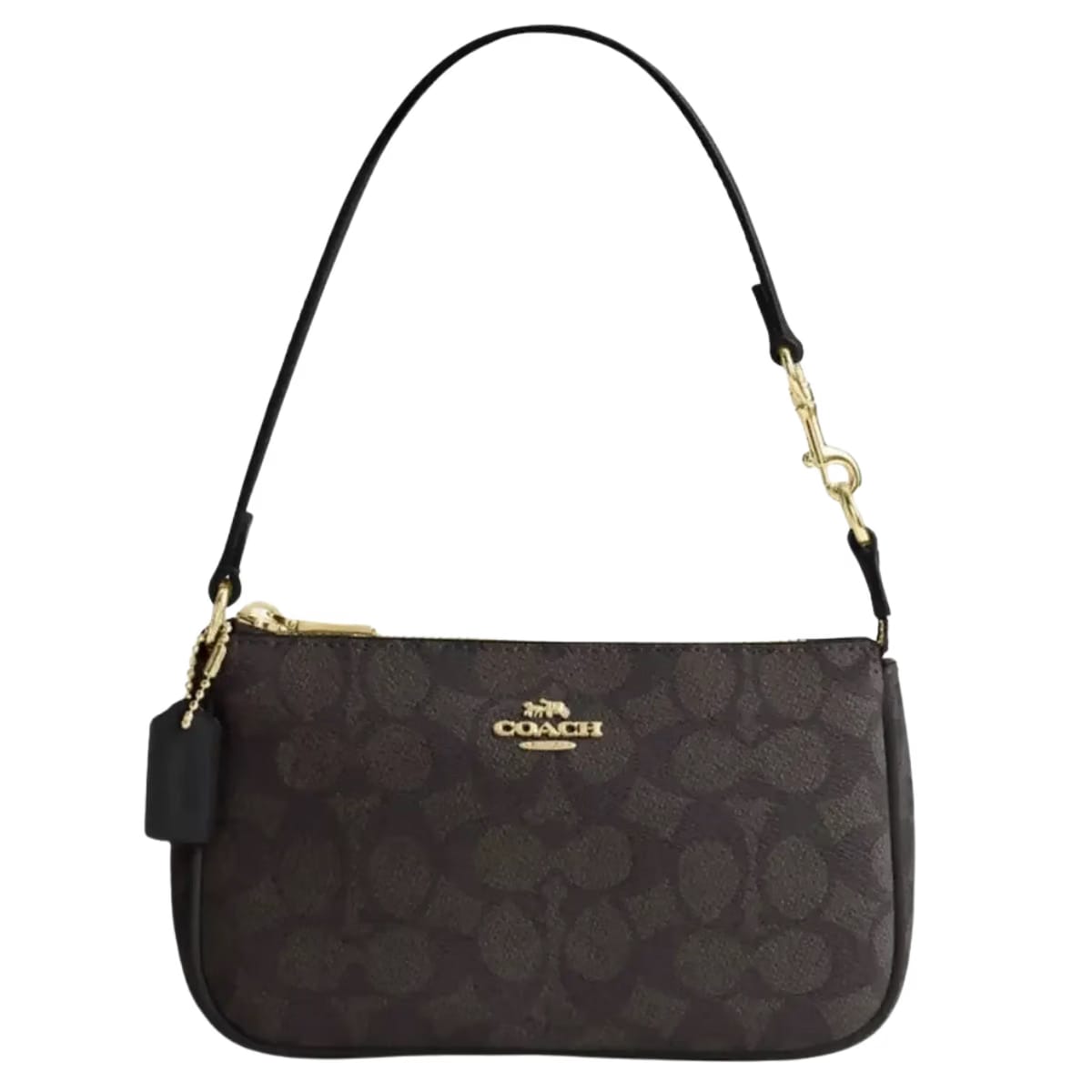 Coach Nolita 19 In Signature Canvas in Gold Walnut Black
