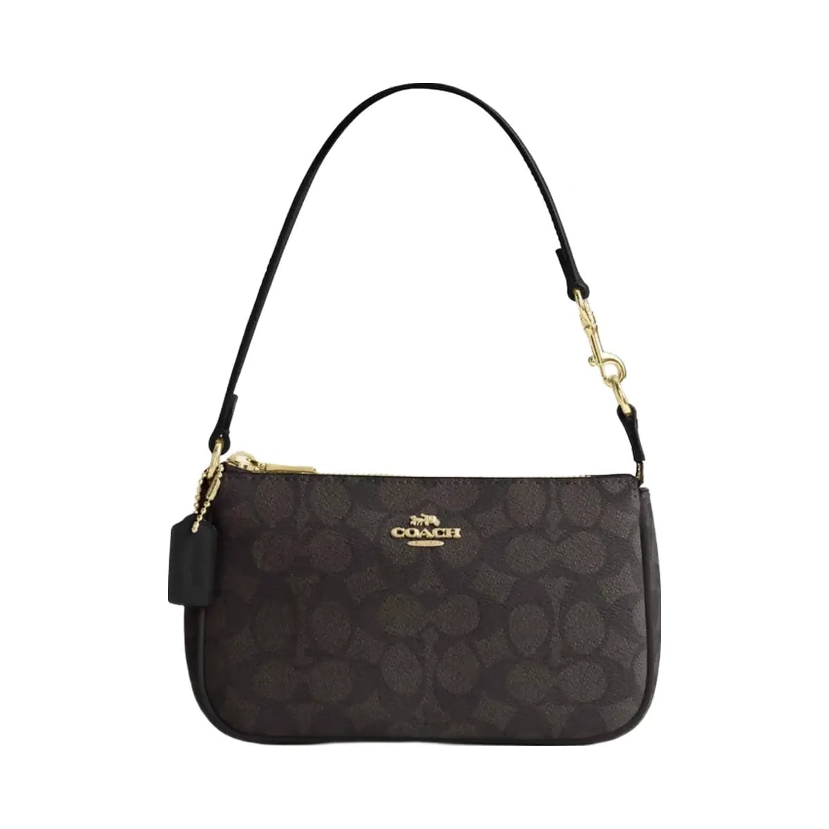 Coach Nolita 19 In Signature Canvas in Gold Walnut Black