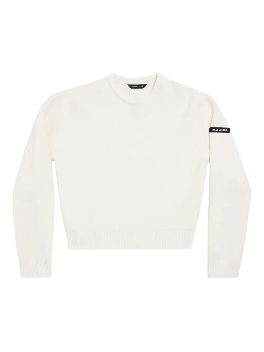 logo-patch stretch-wool jumper