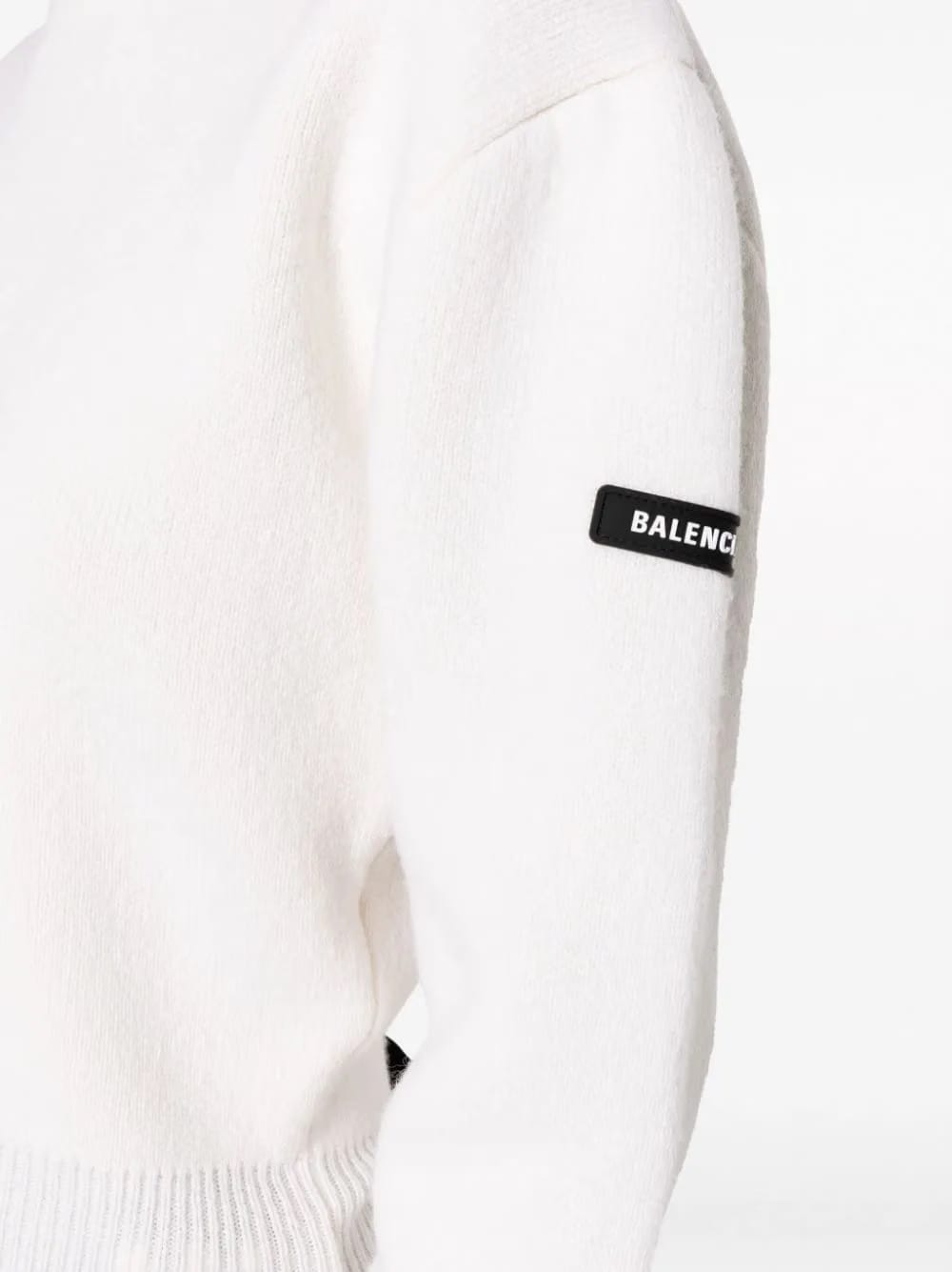 logo-patch stretch-wool jumper