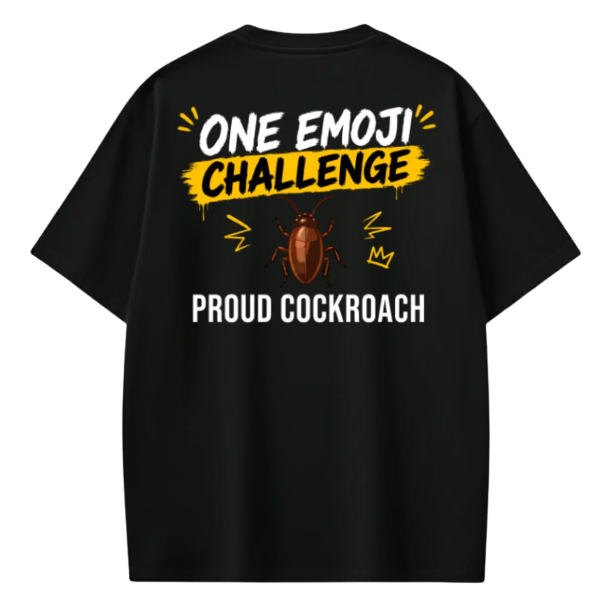 ONE EMOJI CHALLENGE BLACK T-SHIRT