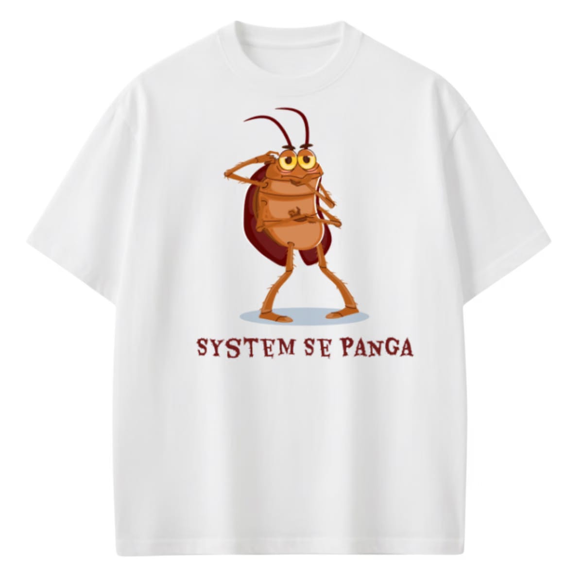 SYSTEM SE PANGA OFF WHITE T-SHIRT &