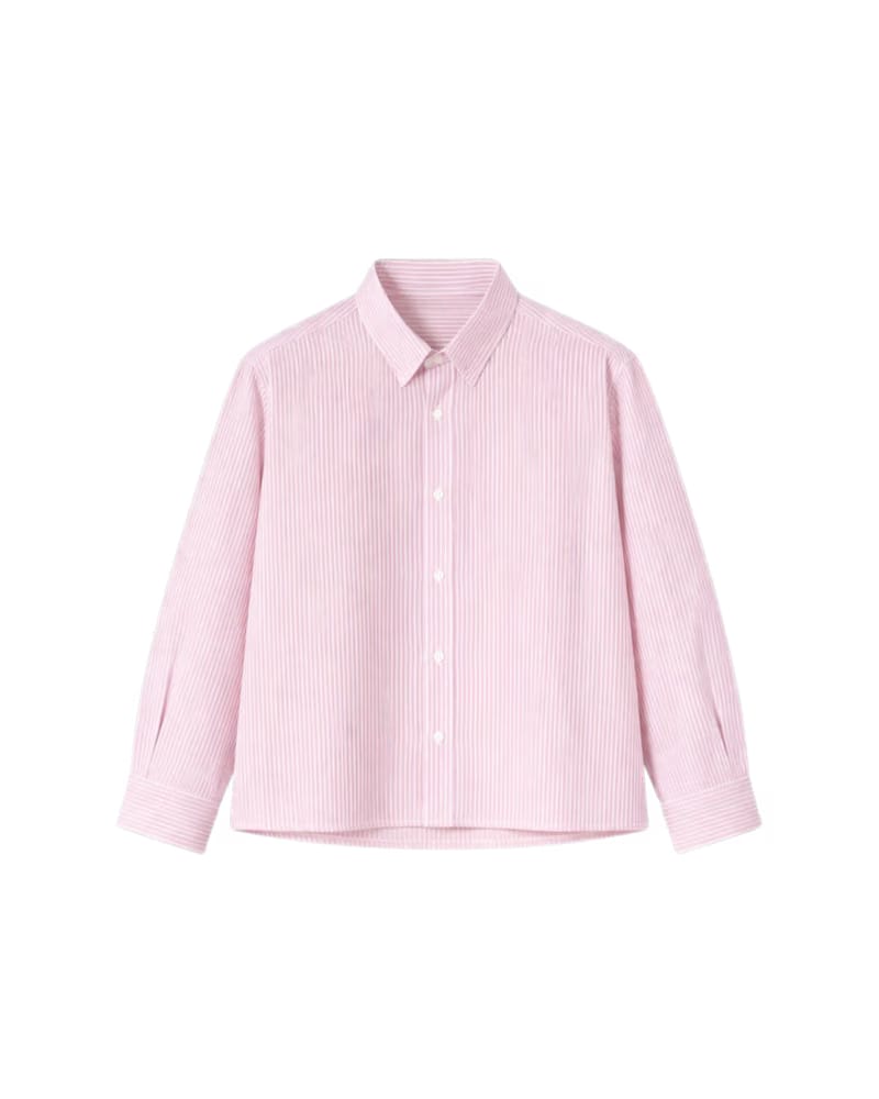 HASHWAY BASIC PINK STRIPED SHIRT