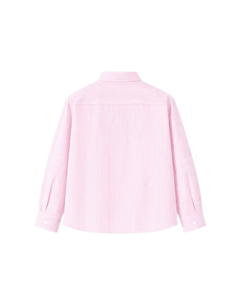 HASHWAY BASIC PINK STRIPED SHIRT