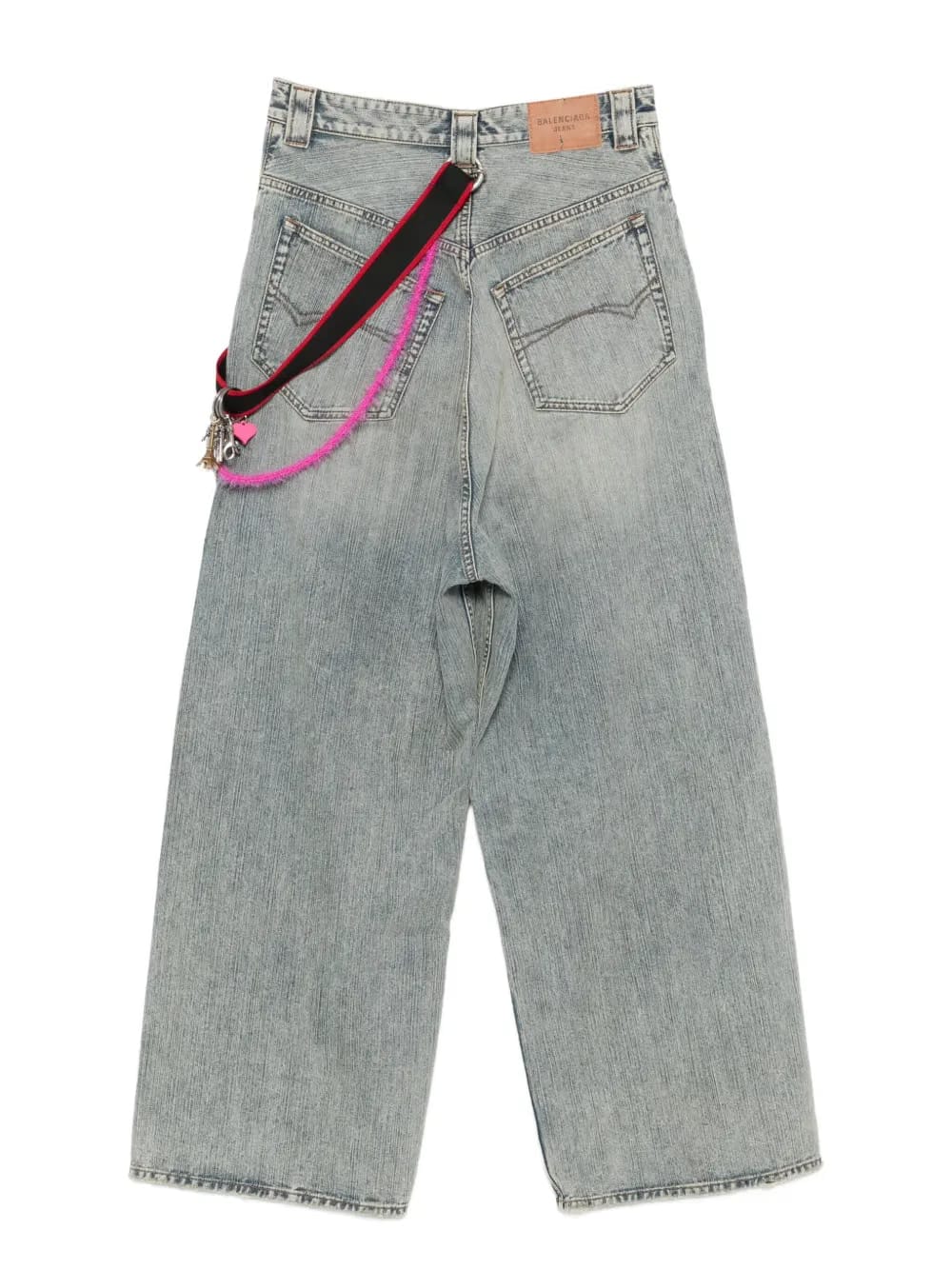 chain-embellished jeans