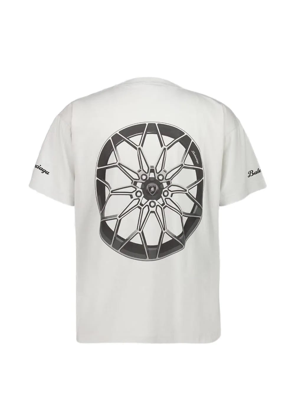 x Automobili Lamborghini-print asymmetrical T-Shirt