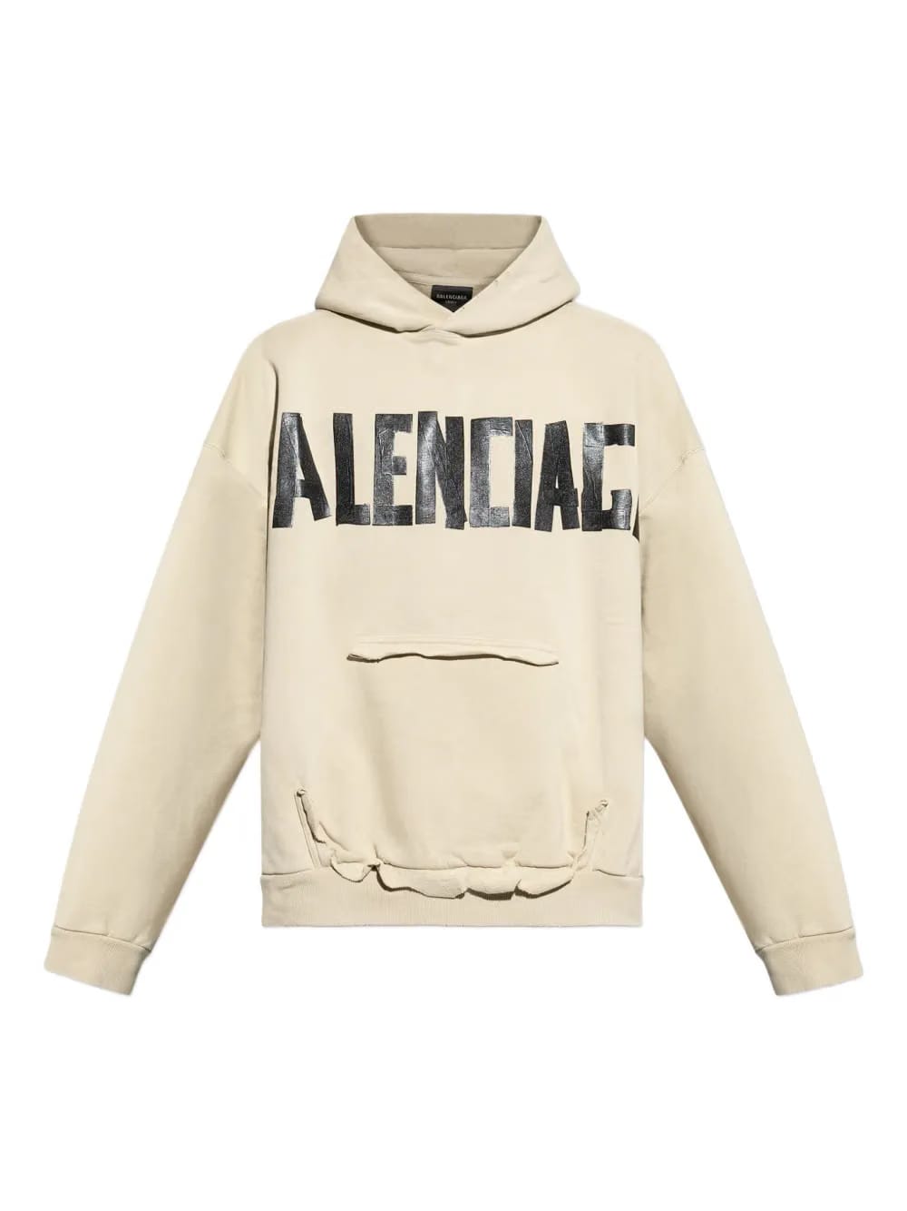 logo-print frayed-hem Hoodie
