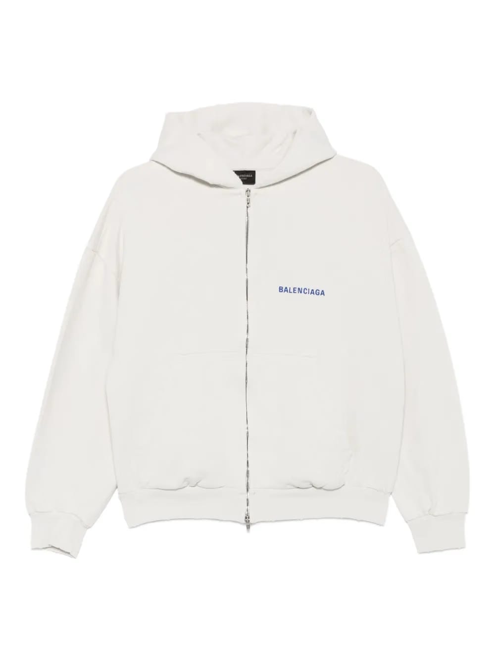 logo-embroidered zip-up Hoodie