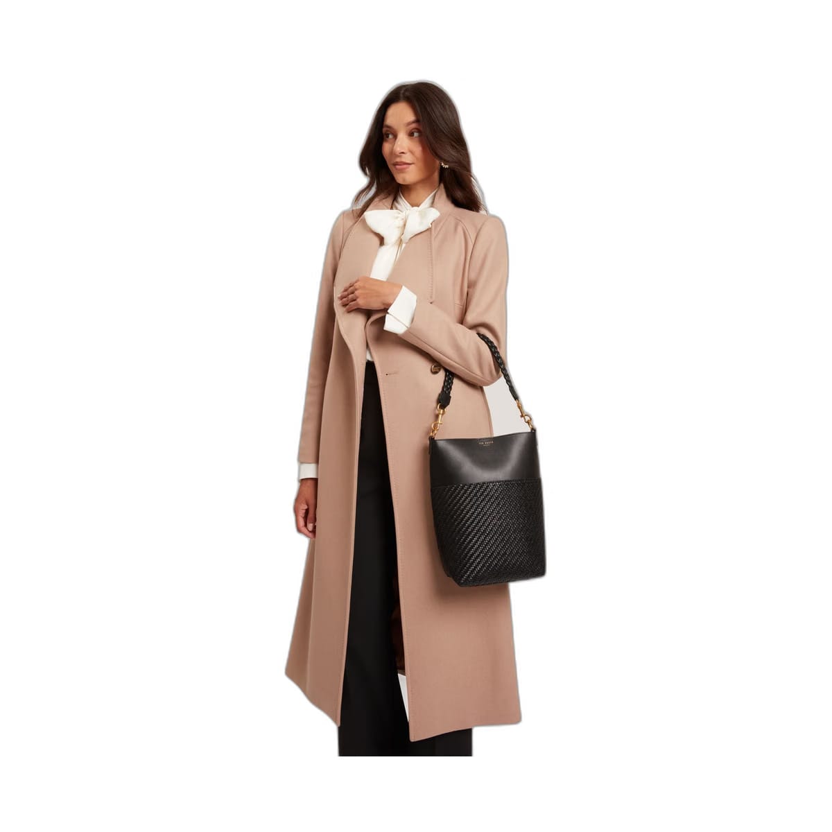Ted Baker Wyynie Woven Texture Leather Tall Bucket Bag