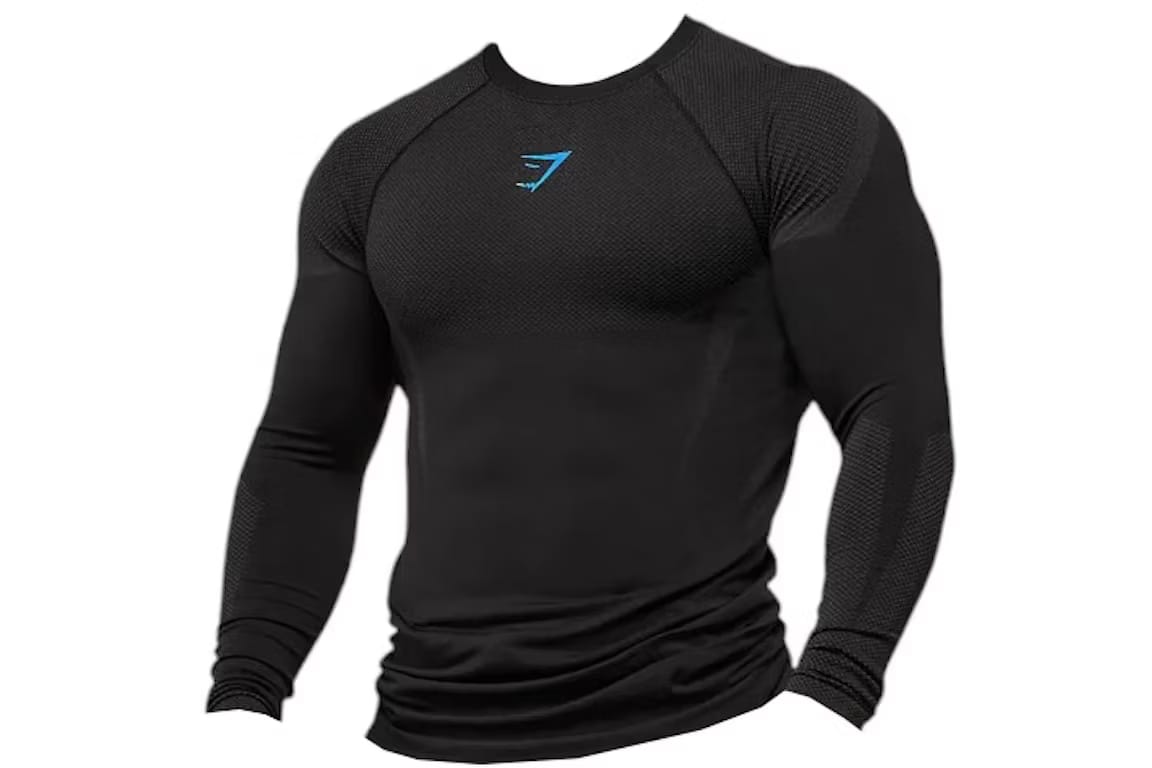 Gymshark Onyx 5.0 Seamless Long Sleeve T-shirt Black/Onyx Grey
