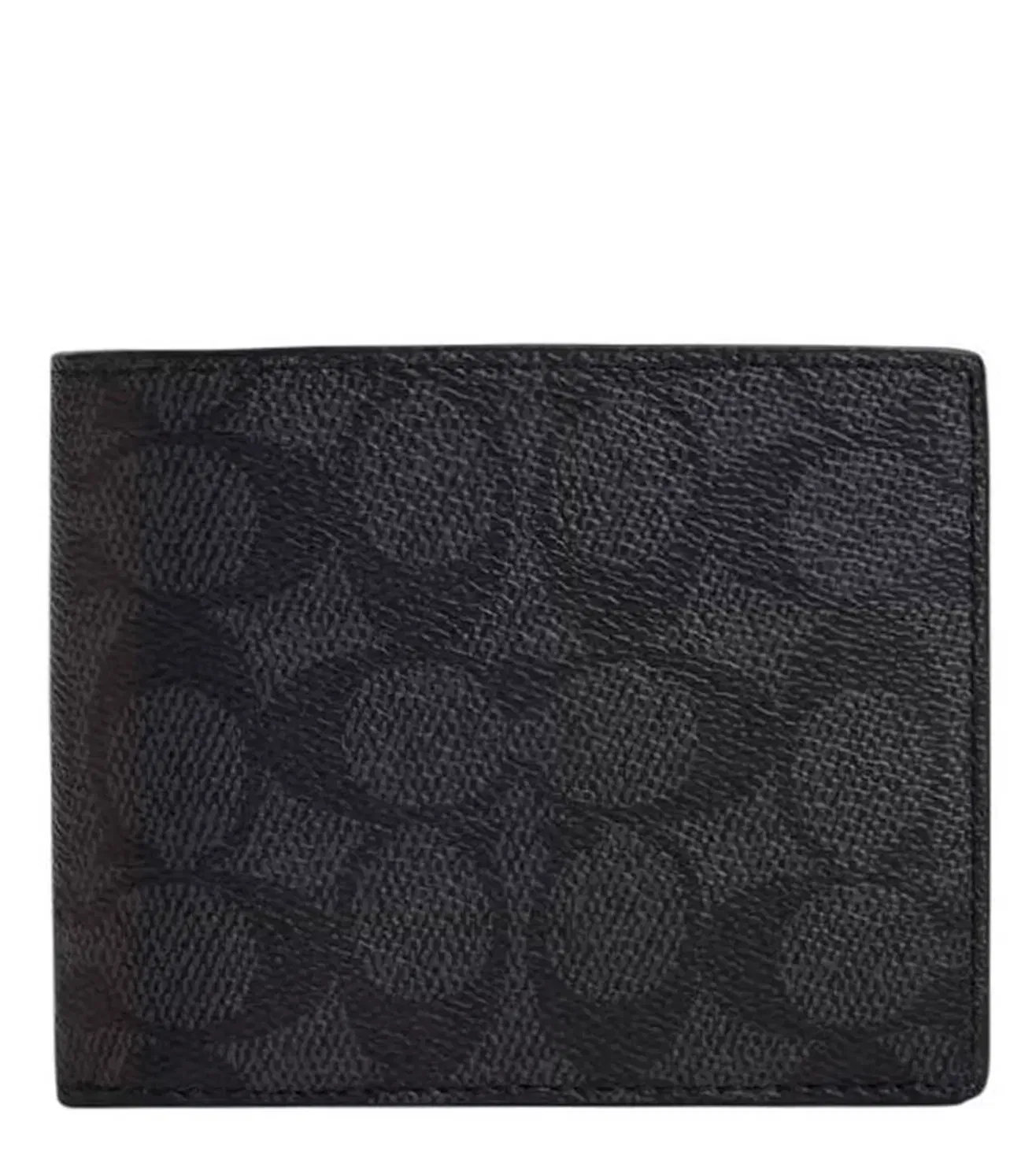 Coach Black Signature Bi-Fold Black Wallet