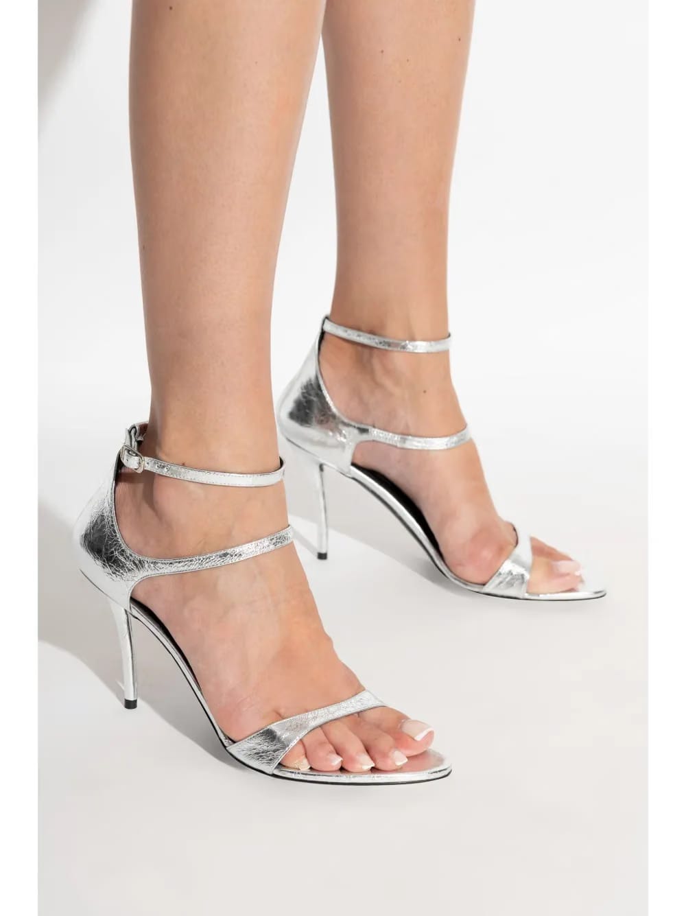 Honey metallic leather sandals