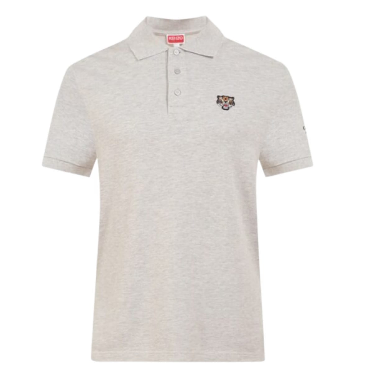 Kenzo Men Grey Lucky Tiger Embroidered Polo