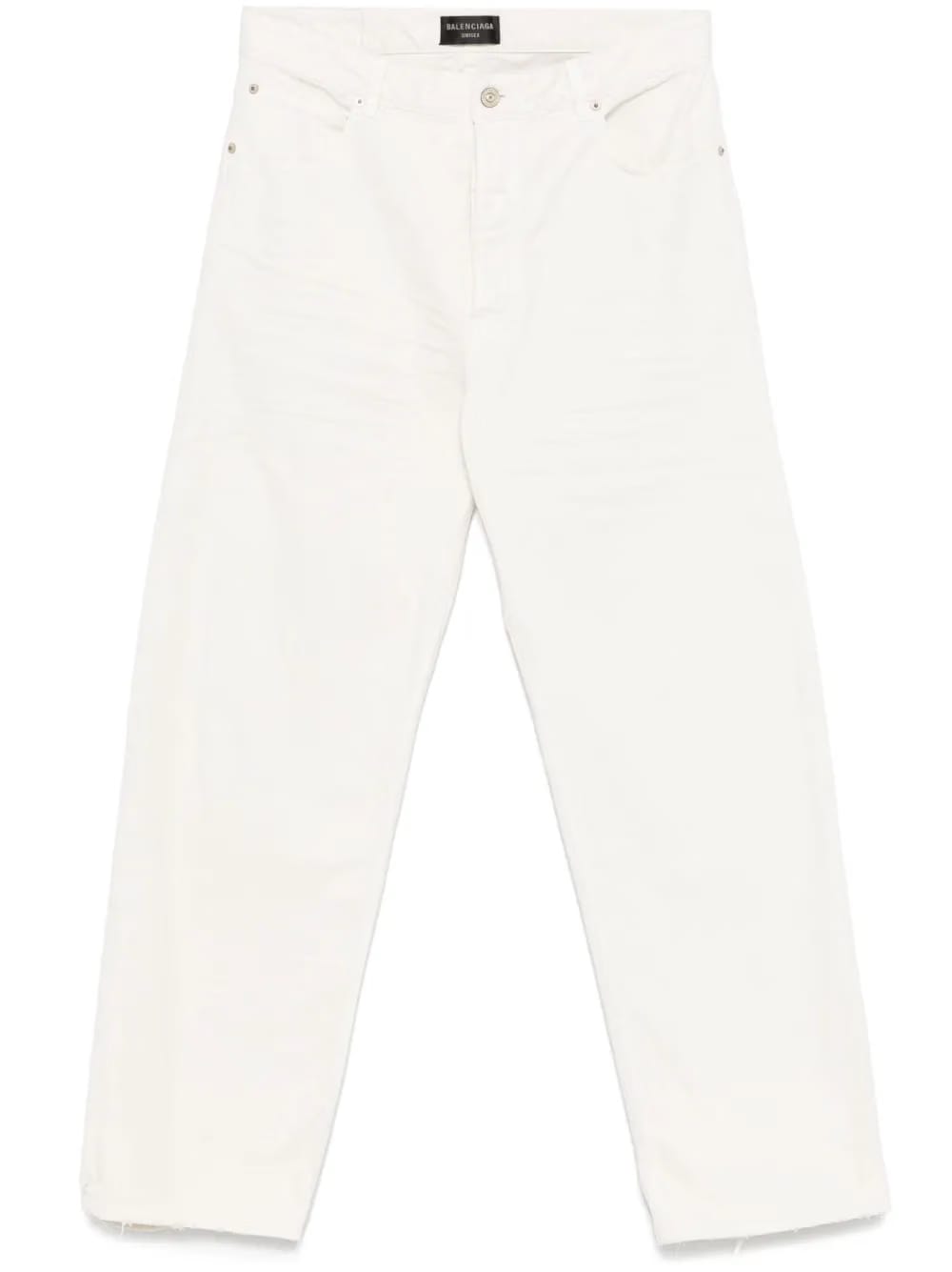 distressed-effect jeans