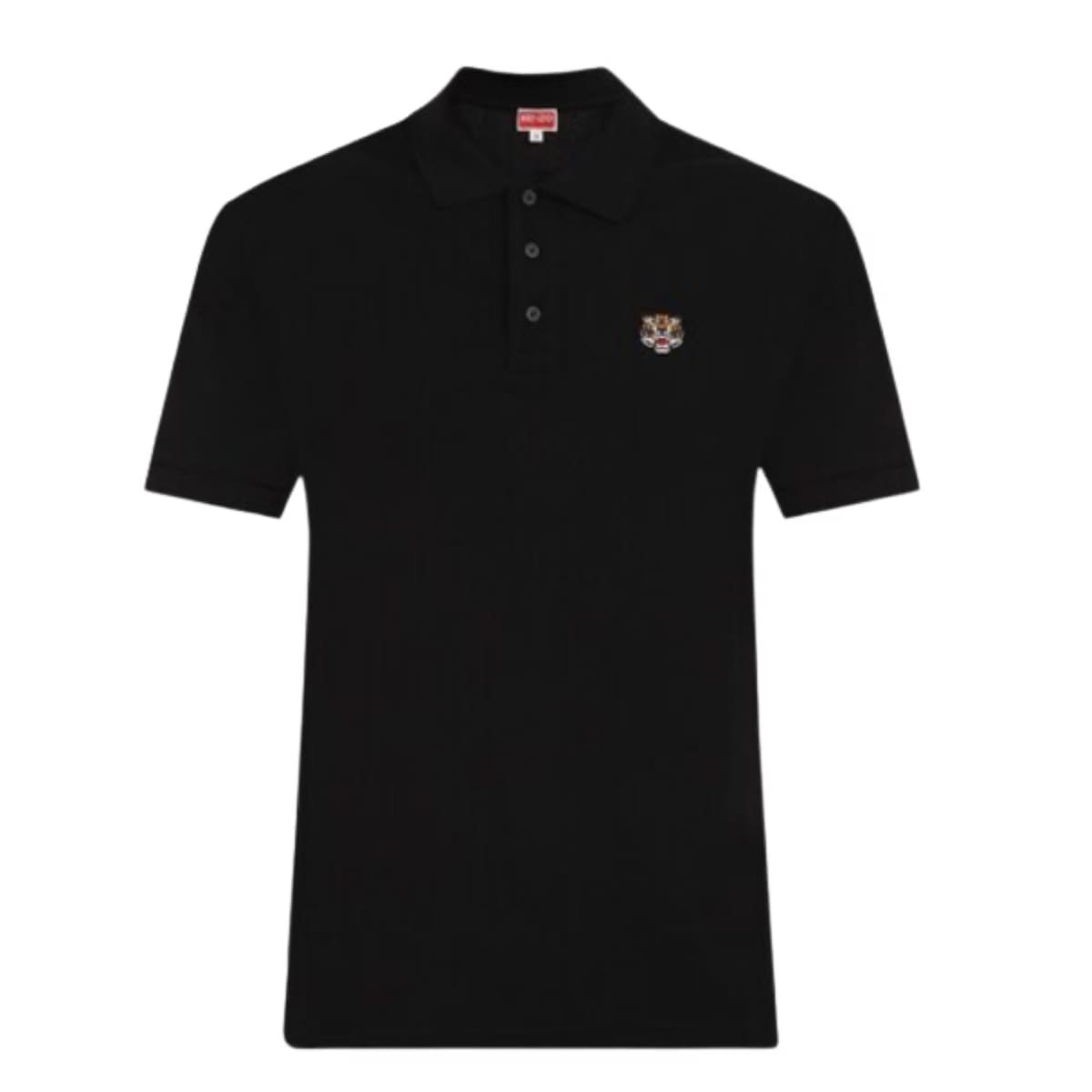 Kenzo Men Black Lucky Tiger Embroidered Polo