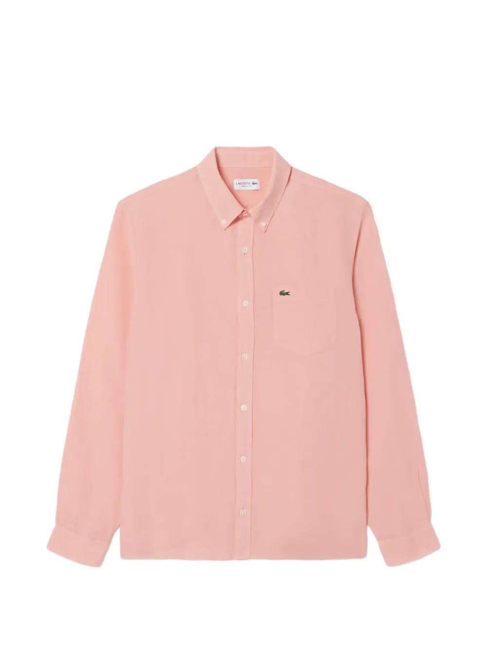 Lacoste buttoned pocket pink shirt