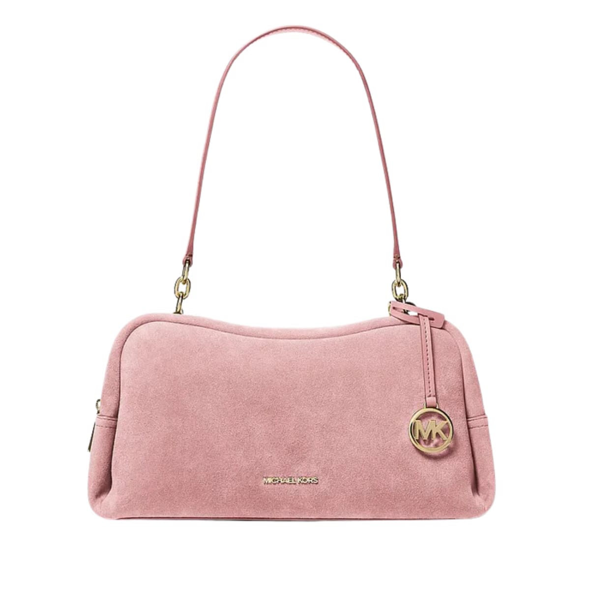 Michael Kors Cecily Medium Suede Shoulder Bag Powder Blush
