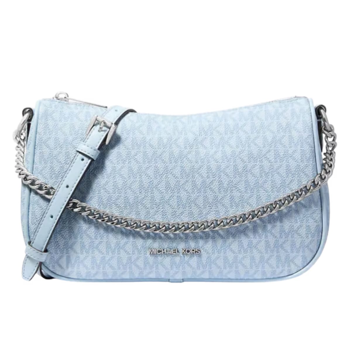 Michael Kors Sky Blue Carmela Convertible Medium Crossbody Bag