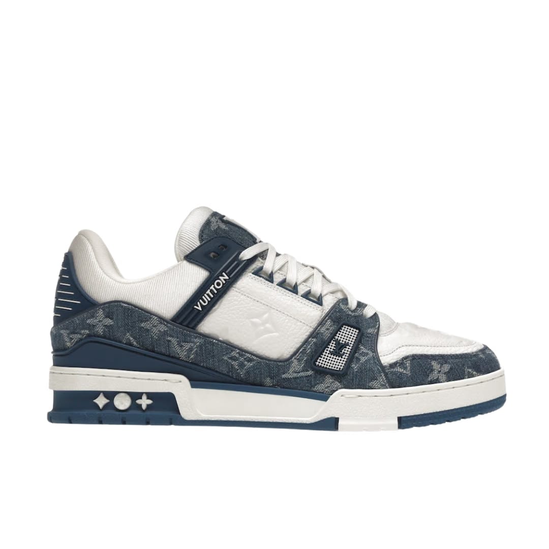 Louis Vuitton LV Trainer Monogram Denim White Blue