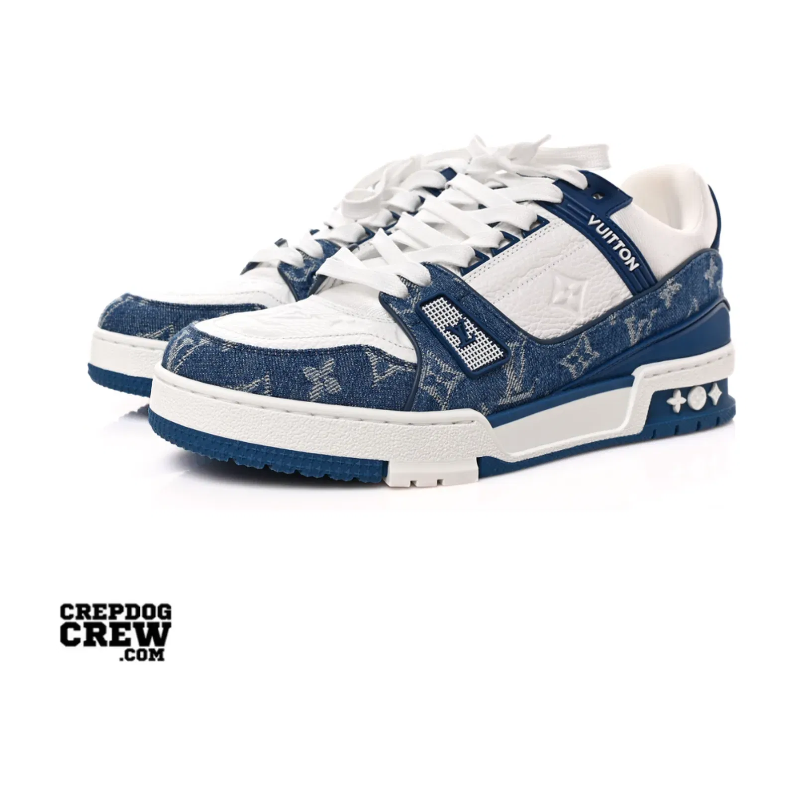Louis Vuitton LV Trainer Monogram Denim White Blue