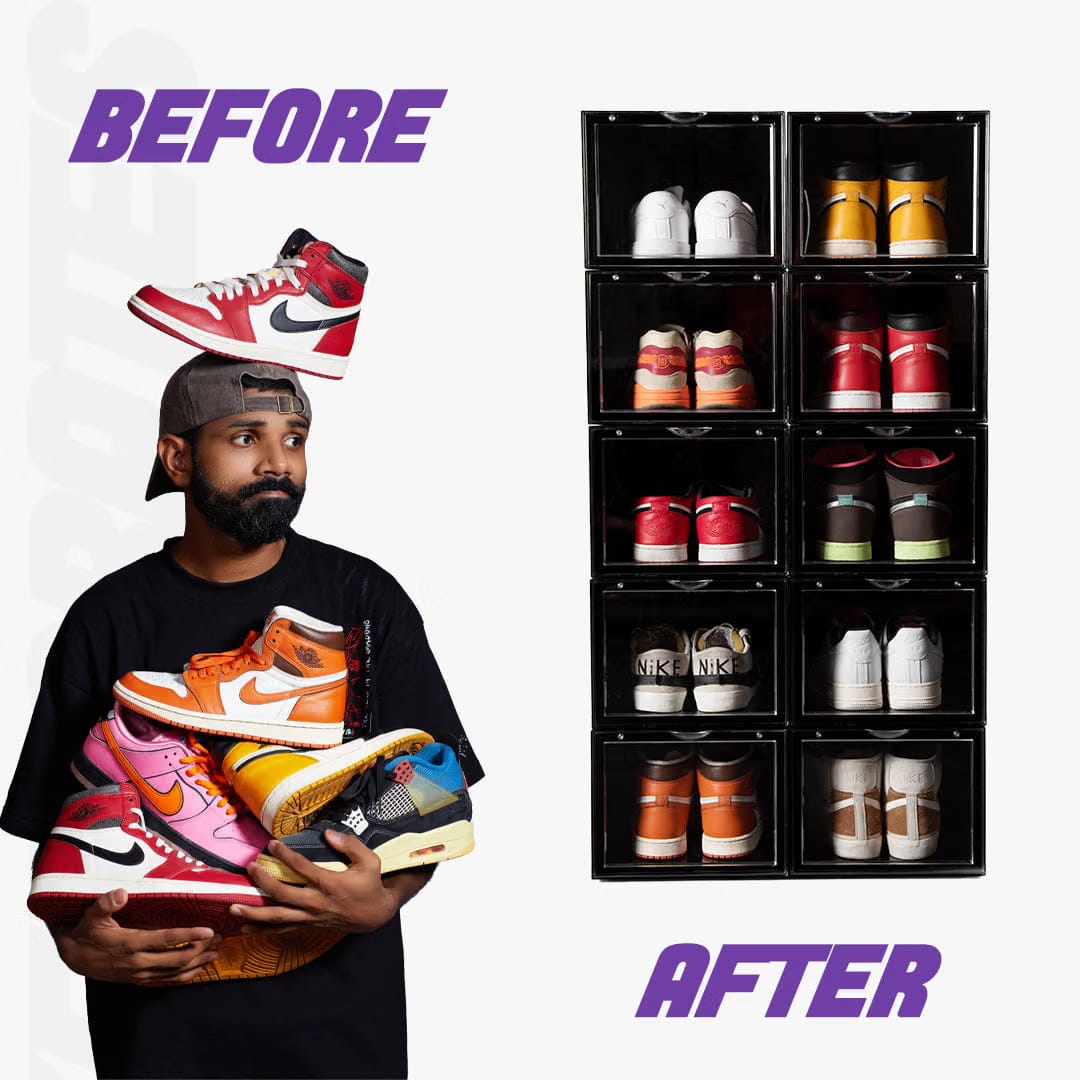 Stack'Em Sneaker Crates | Black (Front Drop)