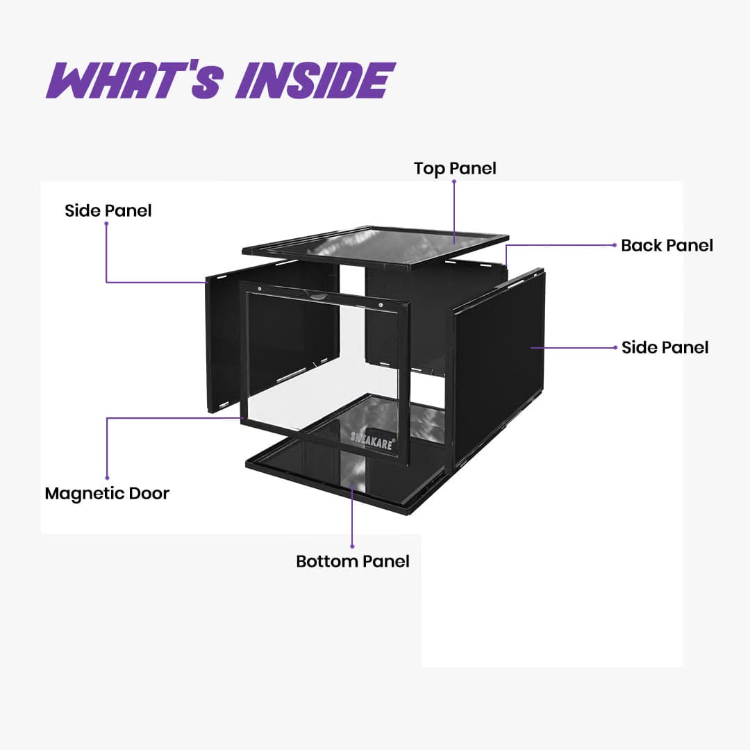 Stack'Em Sneaker Crates | Black (Front Drop)