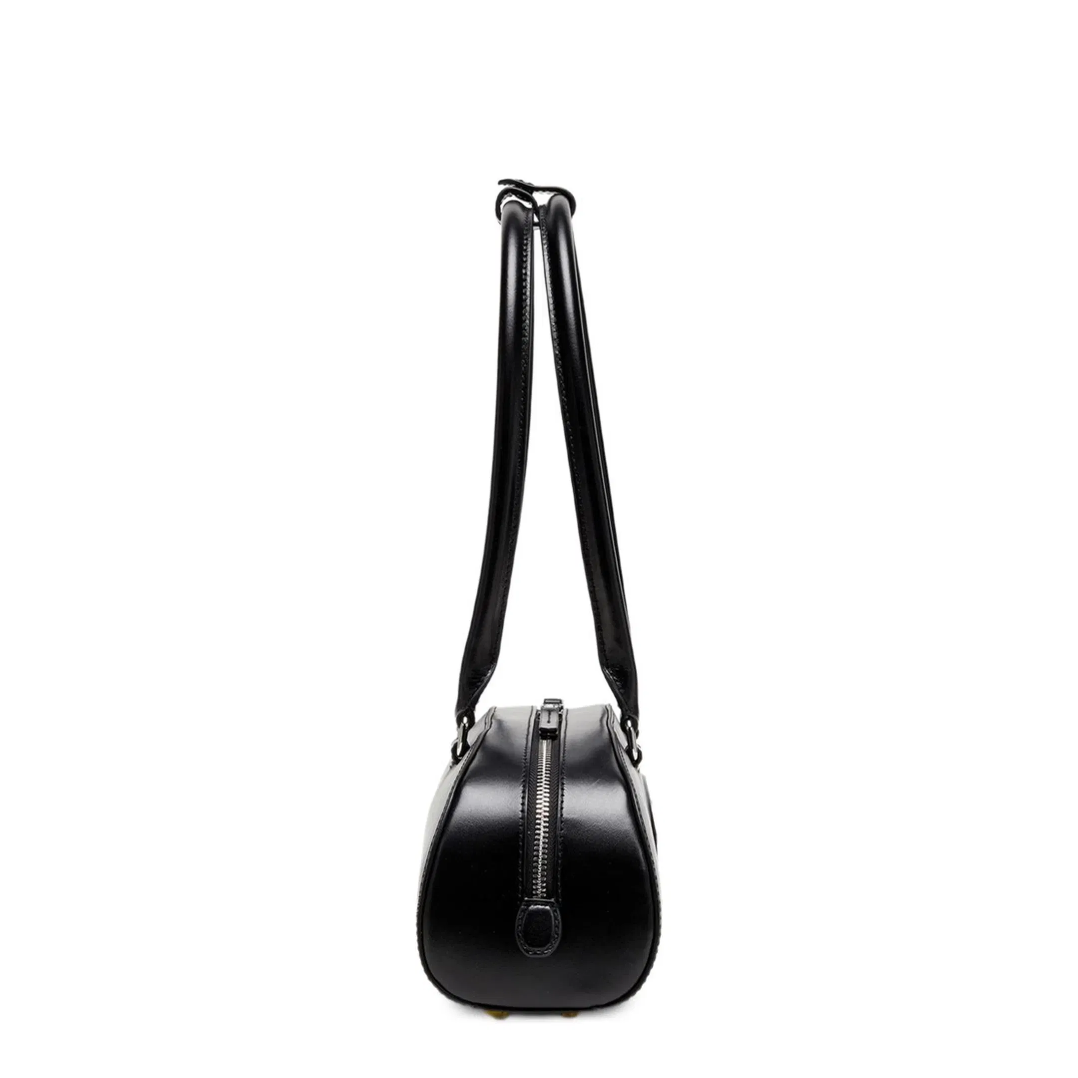1DR Dome Elongated Leather Bowling Bag - Black