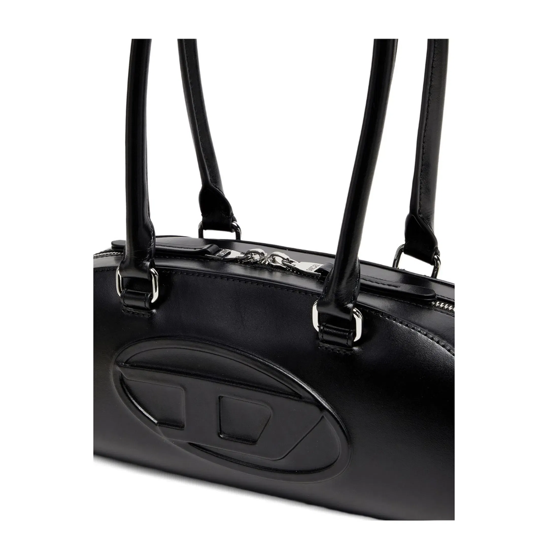 1DR Dome Elongated Leather Bowling Bag - Black