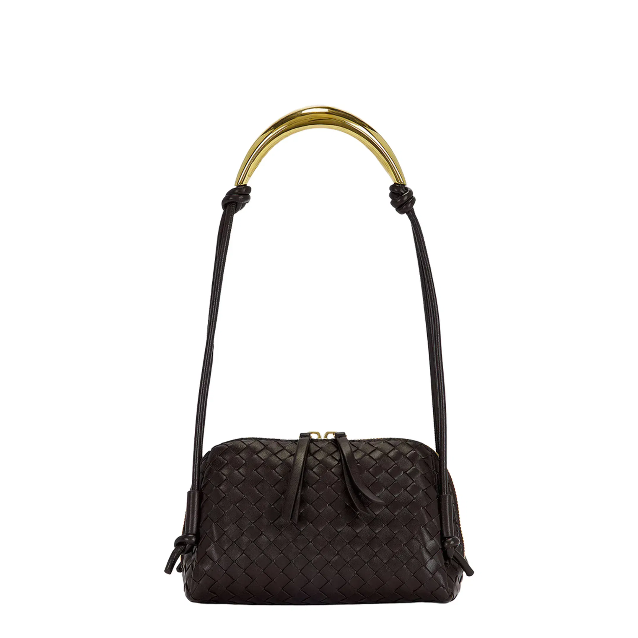 Concert Intrecciato Lambskin Pouch - Barolo