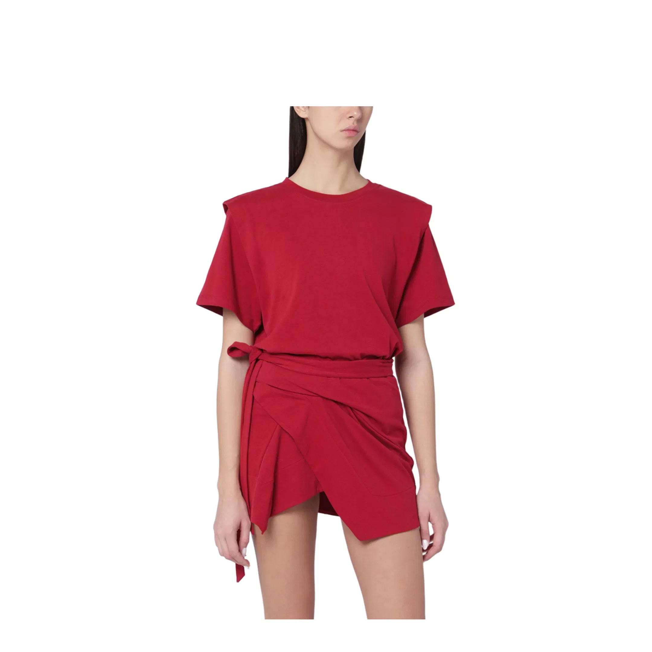 Cherry-Coloured Zelitos Cotton T-Shirt