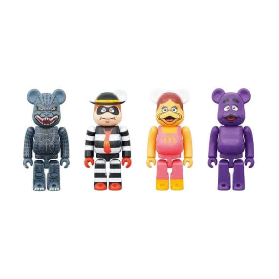 Bearbrick Godzilla vs McDonalds 150% Set of 4