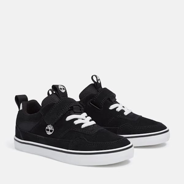 Timberland Toddler Stone Jump Hook-And-Loop Sneaker Black Suede